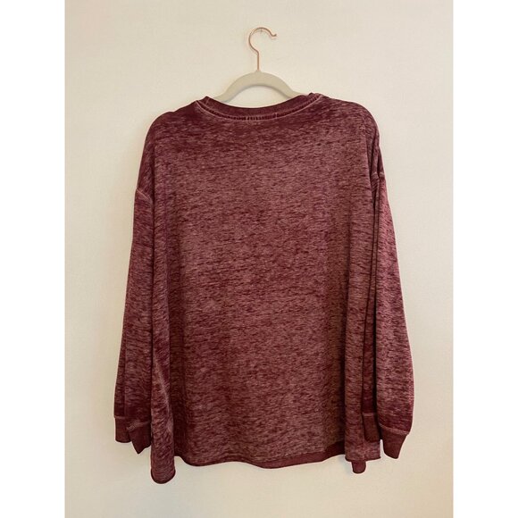 C&C California Women’s Burgundy Desert Long Sleeve Relaxed Fit Top Size 1X - Picture 6 of 6